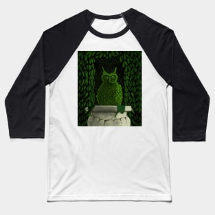 Hedge Owl Topiary Night Version Baseball T-Shirt